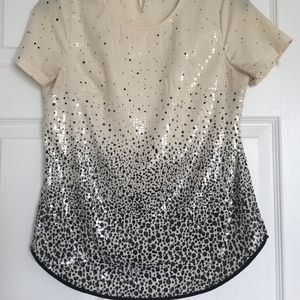 Sequin polka-dot top